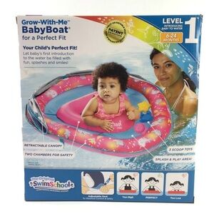 SwimSchool Level 1 Grow-With-Me Perfect Fit BabyBoat Pool Float